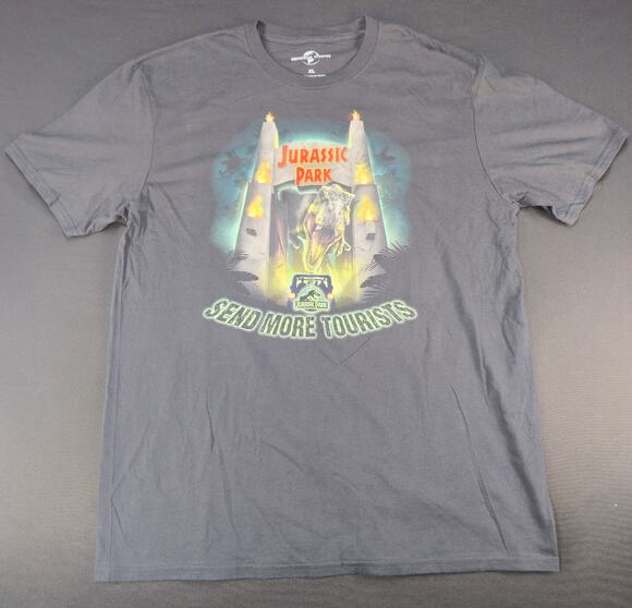 Jurassic Park Other - Jurassic Park Send More Tourists T-Shirt Men's XL Black Graphic Tee Cotton